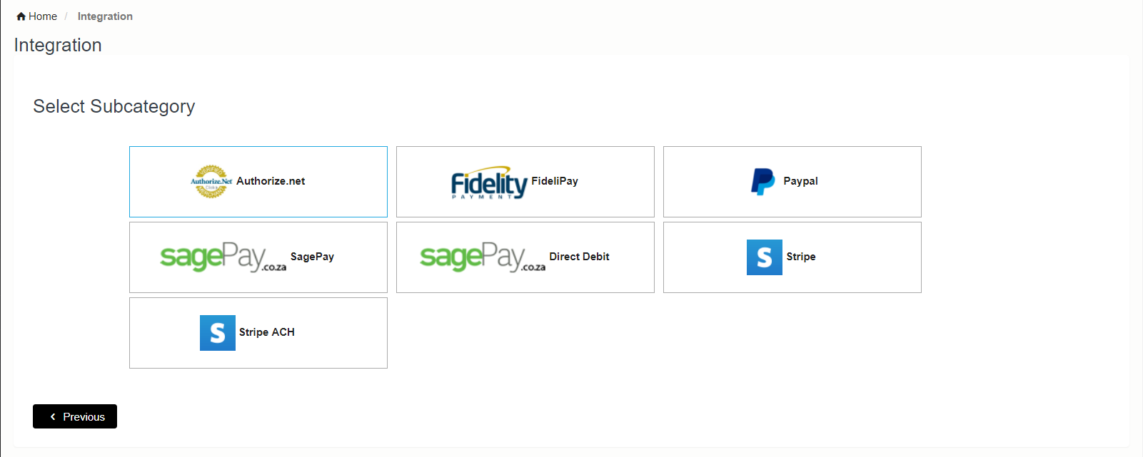 integartionsubcategory